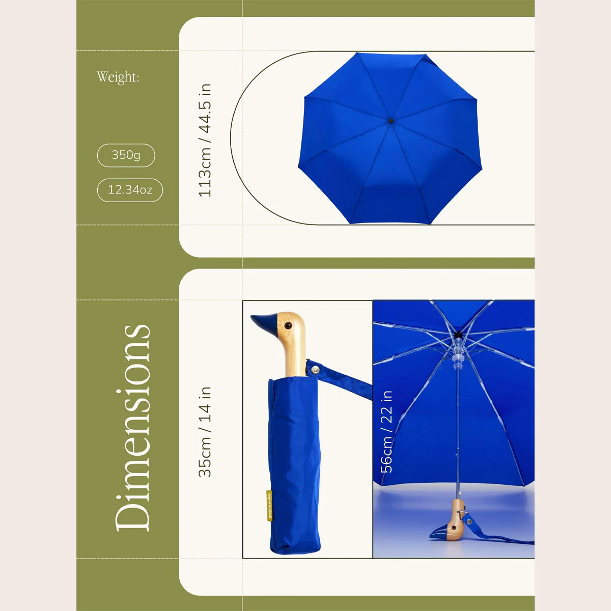 Royal Blue Duck Umbrella - Image 6