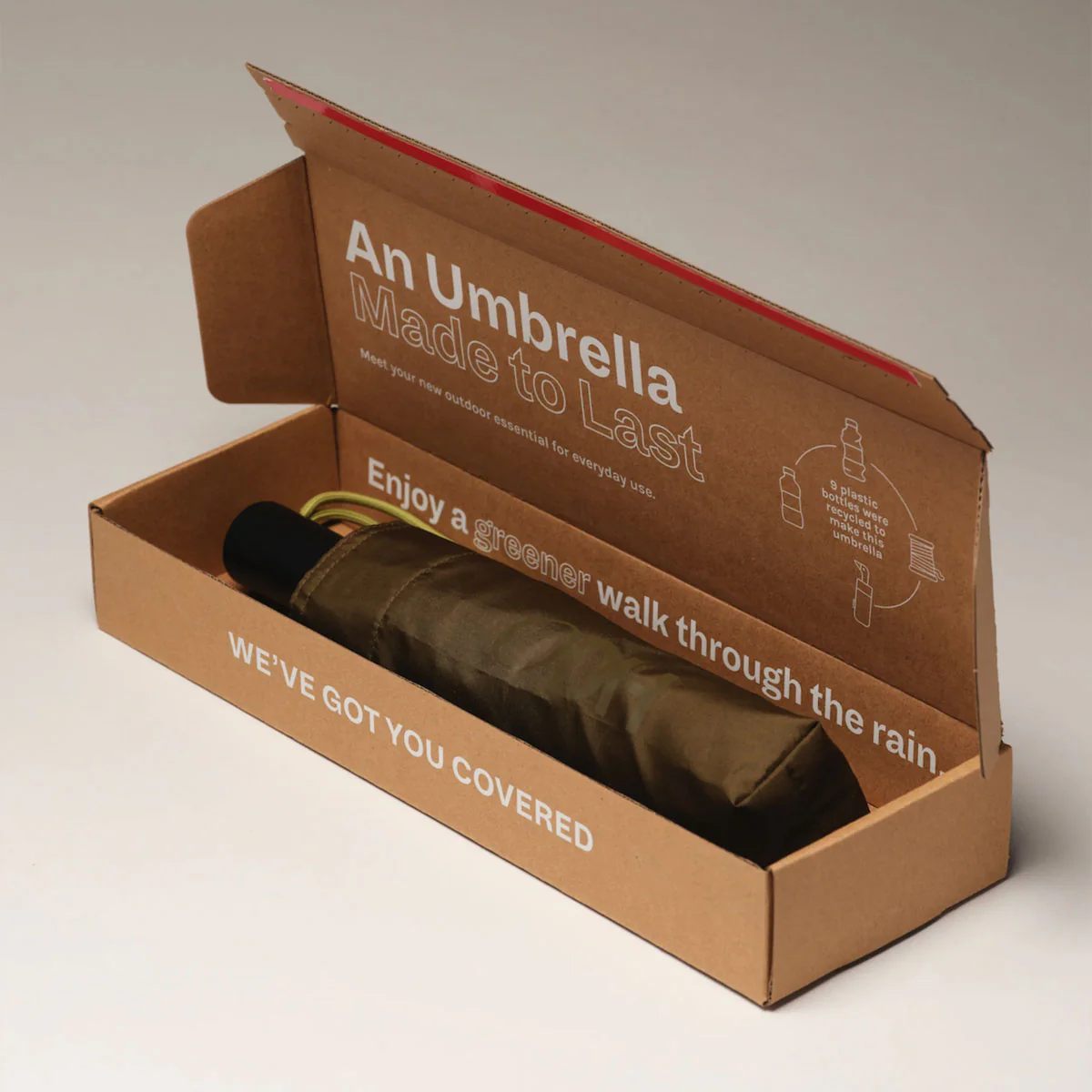 Dark Olive Umbrella with Auto Open-Close - Image 9